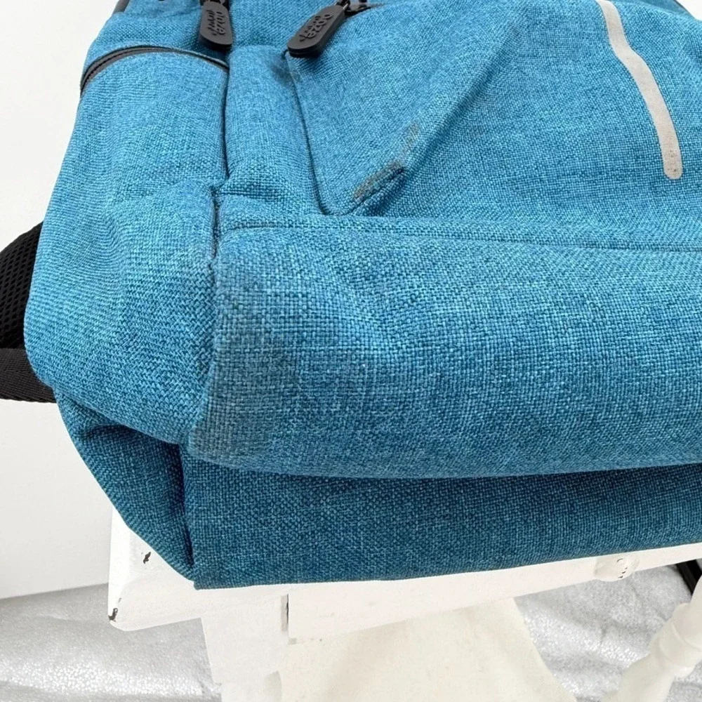 Ooze‎ Backpack Blue Locking Laptop Travel Bag Multi Pocket School Commuter